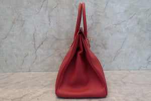 HERMES／エルメス バーキン35 クシュベル ルージュヴィフ 〇Z刻印 ハンドバッグ 700070187