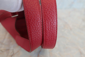 HERMES PICOTIN LOCK PM Clemence leather Rouge garance □I刻印 Hand bag 500080077
