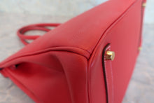 Load image into Gallery viewer, HERMES CANDY BIRKIN 35 Epsom leather Rouge casaque/Blue thalassa □O Engraving Hand bag 800070145
