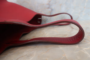 HERMES PICOTIN LOCK PM Clemence leather Rouge garance □I刻印 Hand bag 500080077