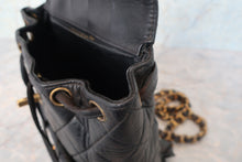 Load image into Gallery viewer, CHANEL Matelasse Chain back pack Lambskin Black/Gold hadware Back pack 700120055
