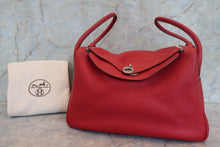 Load image into Gallery viewer, HERMES LINDY 34 Clemence leather Rouge garance □M Engraving Shoulder bag 700100237
