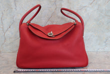 Load image into Gallery viewer, HERMES LINDY 34 Clemence leather Rouge garance □M Engraving Shoulder bag 700100237
