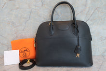 Load image into Gallery viewer, HERMES BOLIDE 35 Ardennes leather Black □B Engraving Shoulder bag 600080141
