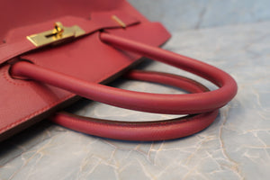 HERMES／エルメス バーキン35 クシュベル ルージュヴィフ 〇Z刻印 ハンドバッグ 700070187
