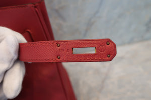 HERMES／エルメス バーキン35 クシュベル ルージュヴィフ 〇Z刻印 ハンドバッグ 700070187