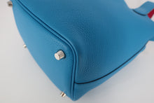 將圖片載入圖庫檢視器 HERMES／エルメス ピコタンロックエクラＰＭ トリヨンクレマンス/ヴォースイフト ブルーフリーダ/ローズメキシコ Y刻印 ハンドバッグ 800090219
