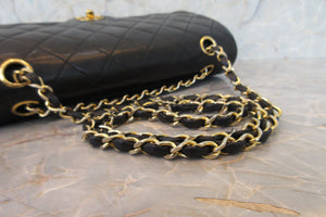 CHANEL/シャネル マトラッセWフラップWチェーンショルダーバッグ ラムスキン ブラック/ゴールド金具 ショルダーバッグ 700060217