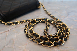 CHANEL/シャネル マトラッセフリンジチェーンショルダーバッグ ラムスキン ブラック/ゴールド金具 ショルダーバッグ 700080102