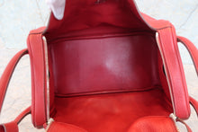 Load image into Gallery viewer, HERMES LINDY 34 Clemence leather Rouge garance □M Engraving Shoulder bag 700100237

