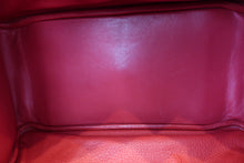 Load image into Gallery viewer, HERMES LINDY 34 Clemence leather Rouge garance □M Engraving Shoulder bag 700100237
