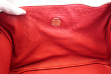 Load image into Gallery viewer, HERMES LINDY 34 Clemence leather Rouge garance □M Engraving Shoulder bag 700100237
