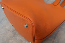 画像をギャラリービューアに読み込む, HERMES／エルメス ピコタンロックＭＭ トリヨンクレマンス オレンジ □O刻印 ハンドバッグ 600120186
