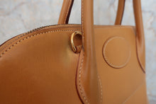 Load image into Gallery viewer, HERMES BOLIDE 35 Box carf leather Natural sable 〇X Engraving Shoulder bag 800050068
