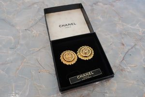 CHANEL/シャネル ココマークラウンドイヤリング 金メッキ ゴールド イヤリング 700080088