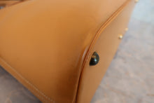 Load image into Gallery viewer, HERMES BOLIDE 35 Box carf leather Natural sable 〇X Engraving Shoulder bag 800050068
