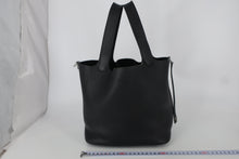 将图片加载到图库查看器，HERMES PICOTIN LOCK MM Clemence leather Black □N刻印 Hand bag 800100052
