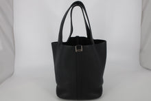 将图片加载到图库查看器，HERMES PICOTIN LOCK MM Clemence leather Black □N刻印 Hand bag 800100052
