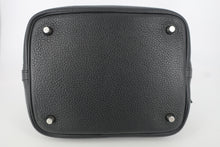 将图片加载到图库查看器，HERMES PICOTIN LOCK MM Clemence leather Black □N刻印 Hand bag 800100052

