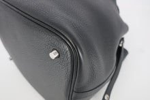将图片加载到图库查看器，HERMES PICOTIN LOCK MM Clemence leather Black □N刻印 Hand bag 800100052

