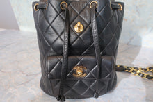 画像をギャラリービューアに読み込む, CHANEL/シャネル マトラッセチェーンリュック ラムスキン ブラック/ゴールド金具 リュック 700120029

