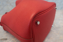 将图片加载到图库查看器，HERMES PICOTIN LOCK PM Clemence leather Rouge casaque T刻印 Hand bag 700050215
