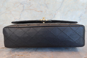 CHANEL/シャネル マトラッセＷフラップＷチェーンショルダーバッグ キャビアスキン ブラック/ゴールド金具 ショルダーバッグ 700080099