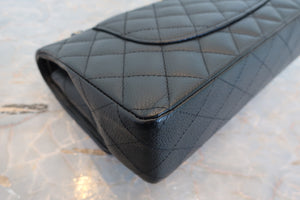 CHANEL/シャネル マトラッセＷフラップＷチェーンショルダーバッグ キャビアスキン ブラック/ゴールド金具 ショルダーバッグ 700080099