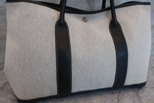 将图片加载到图库查看器，HERMES GARDEN PARTY PM Toile H/Leather Gray/Black □H刻印 Tote bag 600090214
