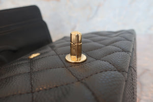CHANEL/シャネル マトラッセＷフラップＷチェーンショルダーバッグ キャビアスキン ブラック/ゴールド金具 ショルダーバッグ 700080099