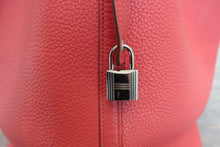 将图片加载到图库查看器，HERMES PICOTIN LOCK MM Clemence leather Bougainvillier □N刻印 Hand bag 600120027
