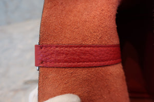 HERMES PICOTIN LOCK PM Clemence leather Rouge casaque T刻印 Hand bag 700050215