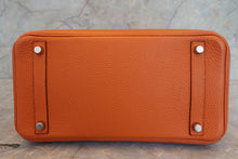 Load image into Gallery viewer, HERMES BIRKIN 30 Clemence leather Orange □H Engraving Hand bag 700100213
