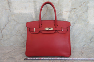 HERMES／エルメス バーキン30 ヴォーエプソン ルージュガランス □J刻印 ハンドバッグ 700060206
