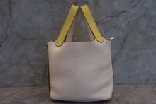 将图片加载到图库查看器，HERMES PICOTIN LOCK PM Clemence leather Lime/Nata Y刻印 Hand bag 700050222
