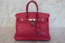 Load image into Gallery viewer, HERMES BIRKIN 25 Swift leather Ruby □N Engraving Hand bag 800010050
