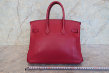 Load image into Gallery viewer, HERMES BIRKIN 25 Swift leather Ruby □N Engraving Hand bag 800010050

