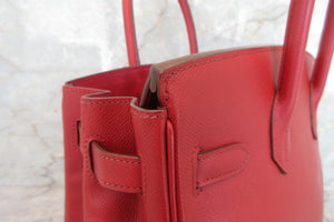 HERMES／エルメス バーキン30 ヴォーエプソン ルージュガランス □J刻印 ハンドバッグ 700060206