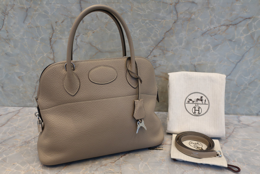 HERMES／エルメス ボリード31 トリヨンクレマンス トゥルティエールグレー T刻印 ショルダーバッグ 700090171