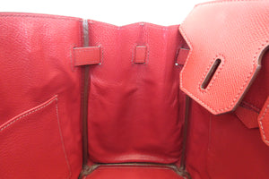 HERMES／エルメス バーキン30 ヴォーエプソン ルージュガランス □J刻印 ハンドバッグ 700060206