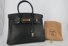 將圖片載入圖庫檢視器 HERMES／エルメス バーキン30 アルデンヌ ブラック □D刻印 ハンドバッグ 80010009
