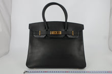 將圖片載入圖庫檢視器 HERMES／エルメス バーキン30 アルデンヌ ブラック □D刻印 ハンドバッグ 80010009
