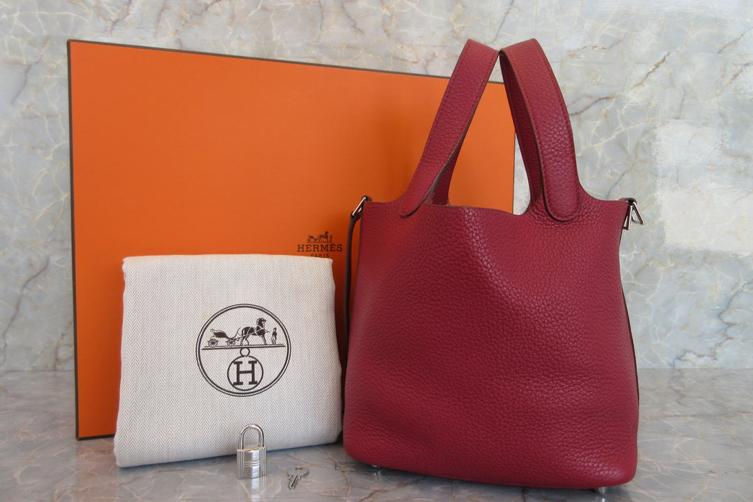 HERMES／エルメス ピコタンロックＰＭ トリヨンクレマンス ルビー □R刻印 ハンドバッグ 700060170