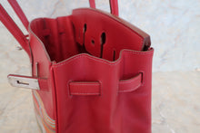 将图片加载到图库查看器，HERMES BIRKIN 35 Vibrato/Box carf leather Rouge garance □K刻印 Hand bag 500010102
