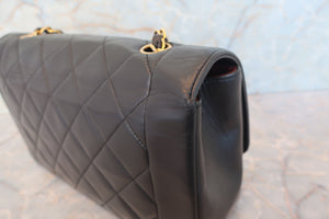 CHANEL/シャネル ダイアナマトラッセチェーンショルダーバッグ ラムスキン ブラック/ゴールド金具 ショルダーバッグ 700080082