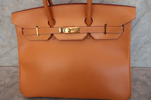 HERMES／エルメス バーキン35 ボックスカーフ ナチュラル 〇Z刻印 ハンドバッグ 700090152