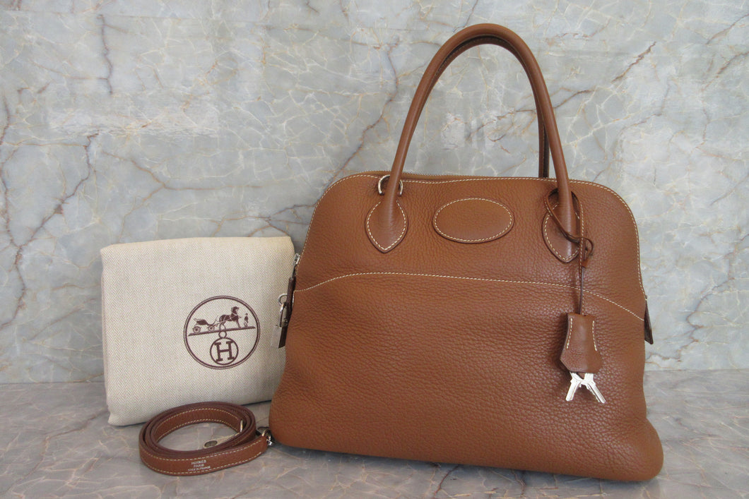 HERMES／エルメス ボリード31 トリヨンクレマンス ゴールド □L刻印 ショルダーバッグ 700060057