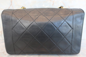 CHANEL Diana matelasse chain shoulder bag Lambskin Black/Gold hadware Shoulder bag 600040117