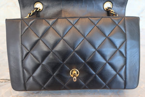 CHANEL/シャネル ダイアナマトラッセチェーンショルダーバッグ ラムスキン ブラック/ゴールド金具 ショルダーバッグ 700080082