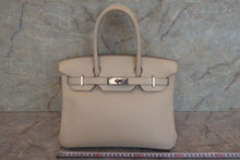 将图片加载到图库查看器，HERMES BIRKIN 30 Clemence leather Beton A刻印 Hand bag 600100181
